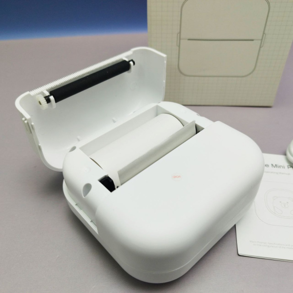 Портативный USB мини принтер Portable Mini Printer для термопечати (батарея 800мАч, 1 рулон термобумаги в комплекте)